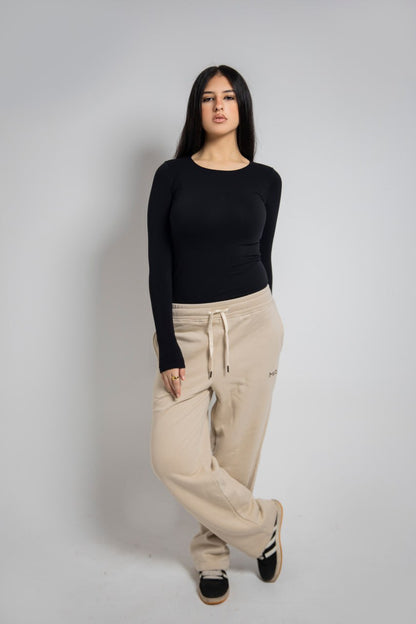 Beige Premium french terry sweatpants