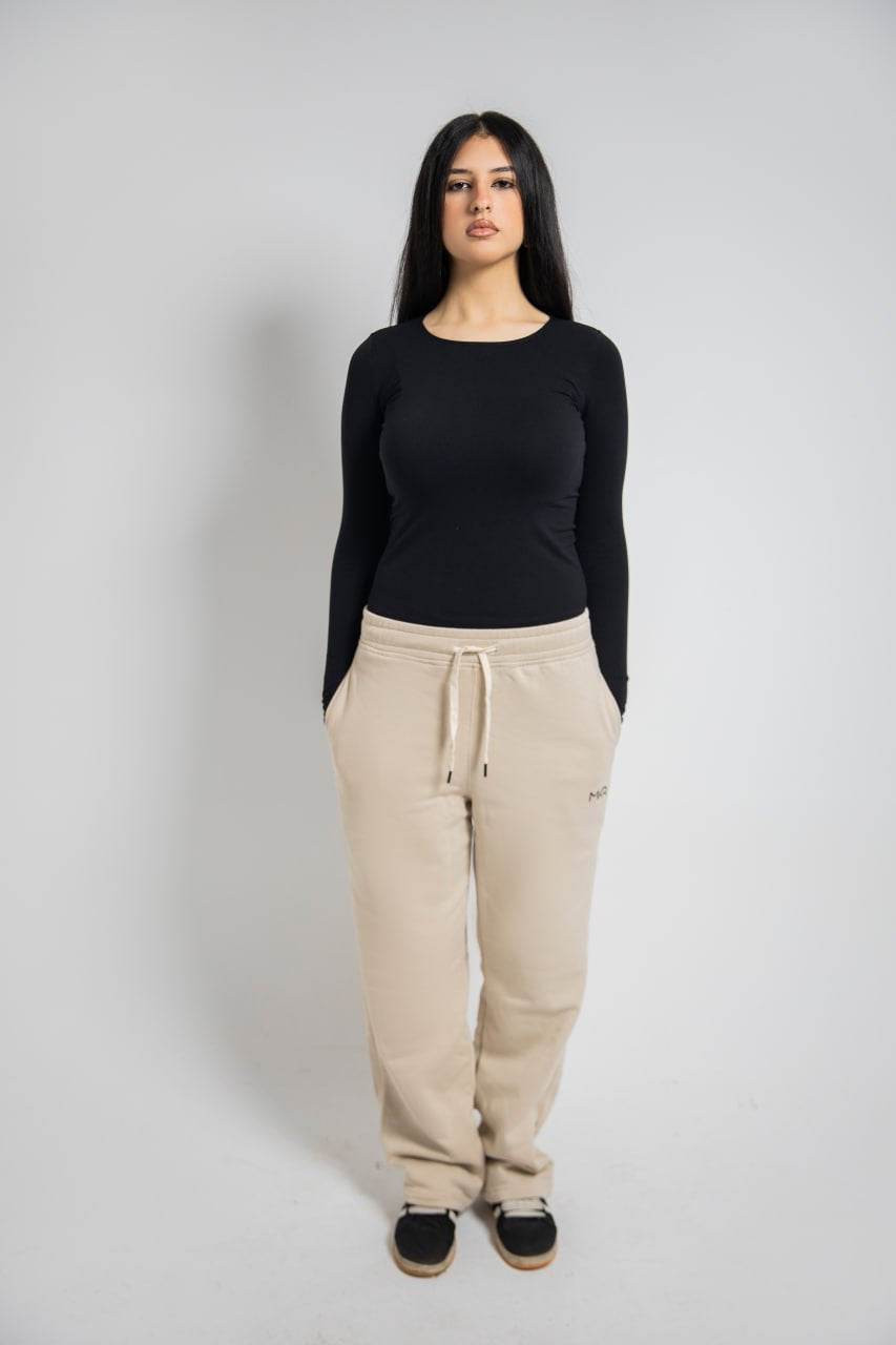 Beige Premium french terry sweatpants