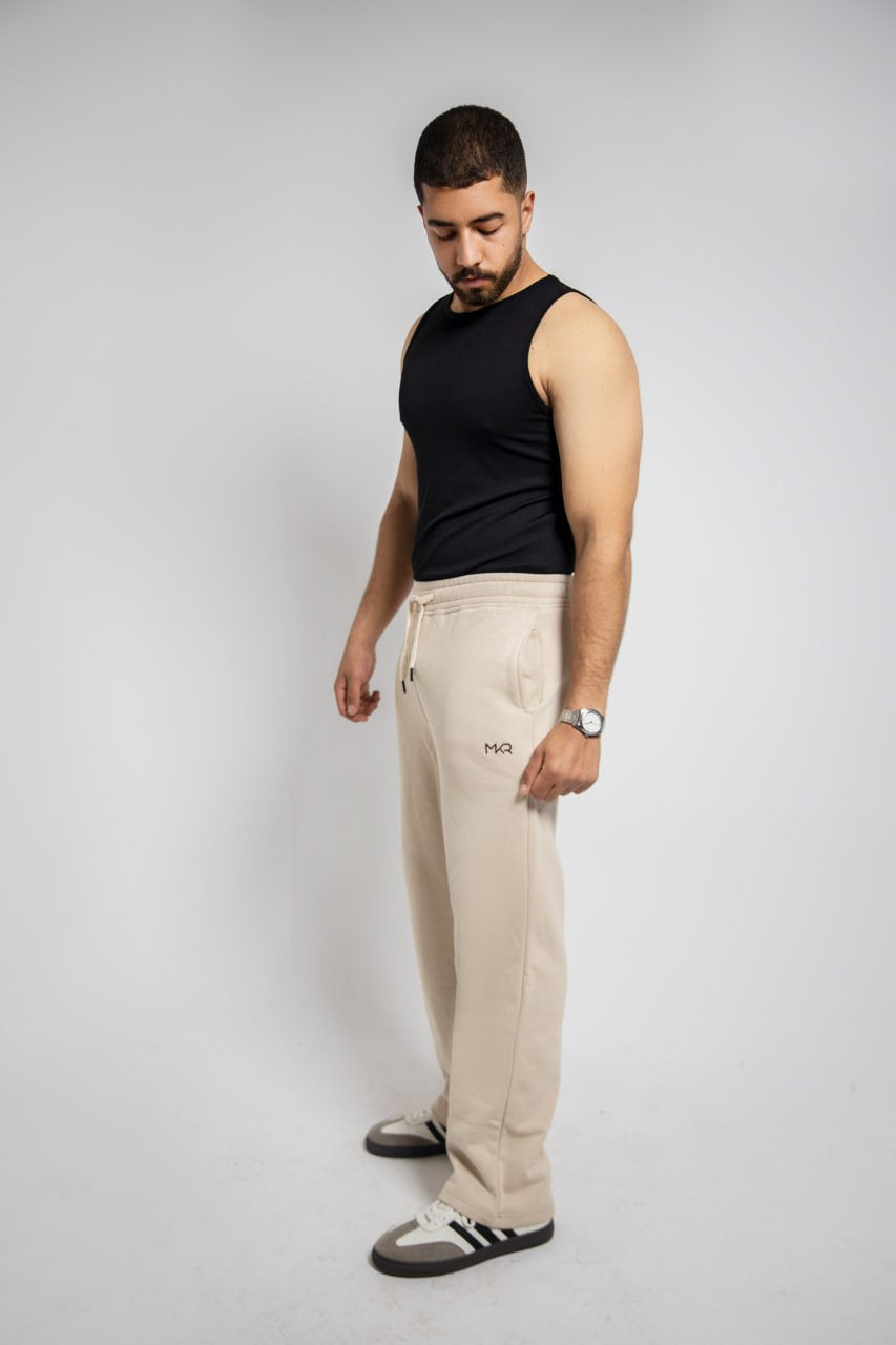 Beige Premium french terry sweatpants