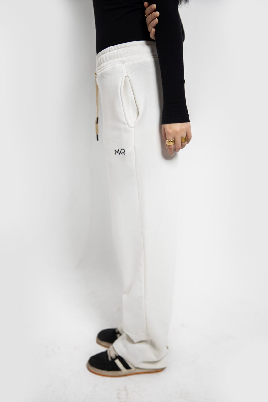 Creamy white Premium french terry sweatpants
