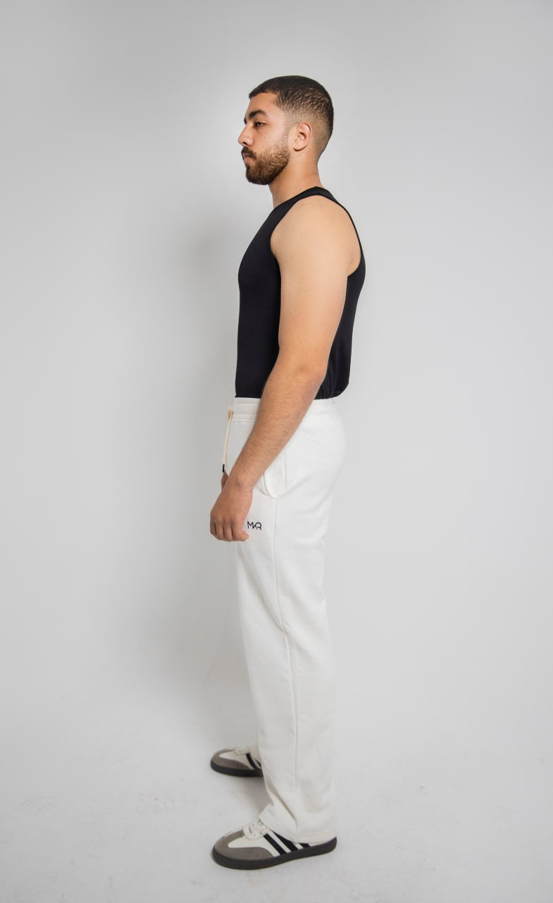 Creamy white Premium french terry sweatpants